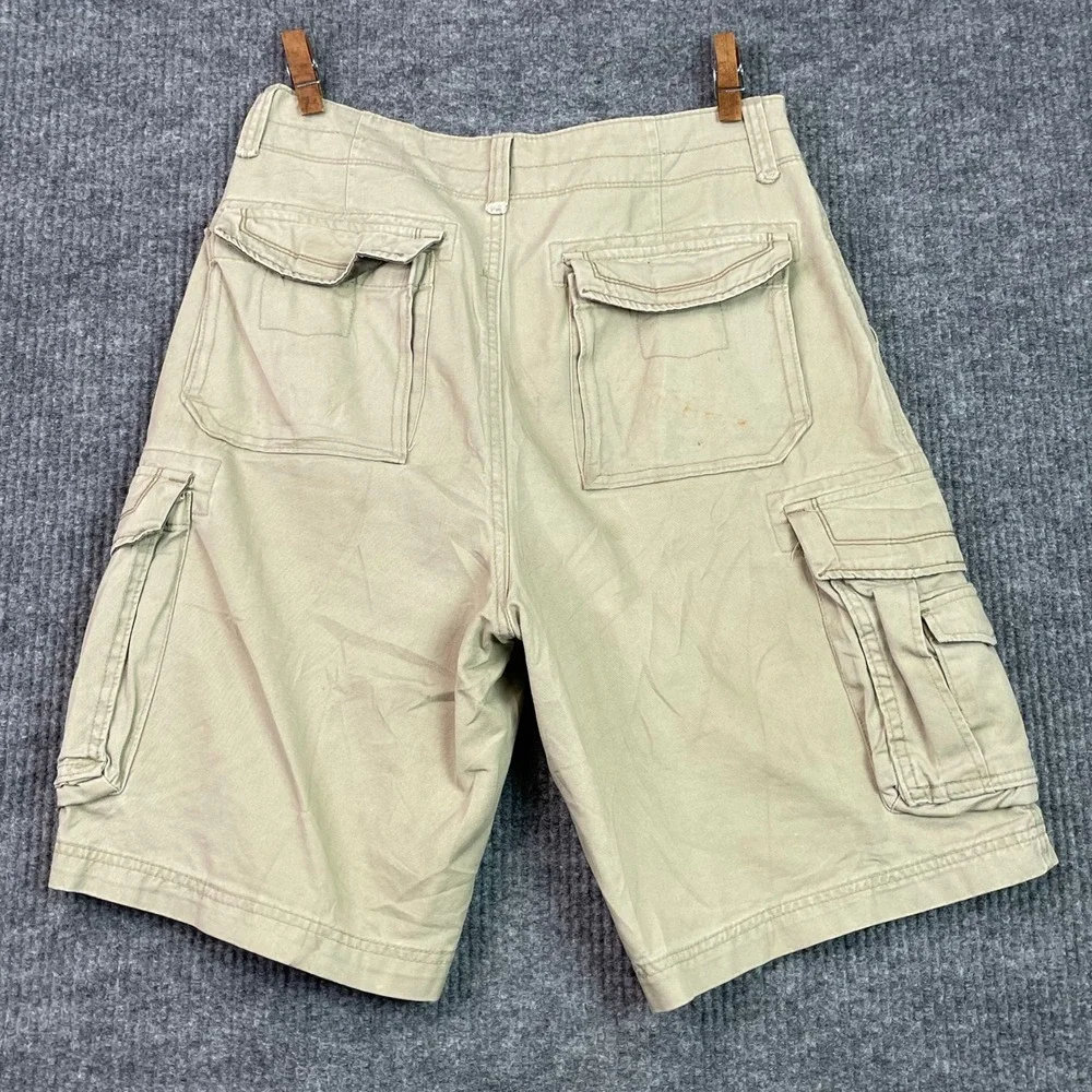 Unionbay Cargo Shorts Mens 32 Tan Khaki Palm Vintage Cotton Twill Utility Hiking